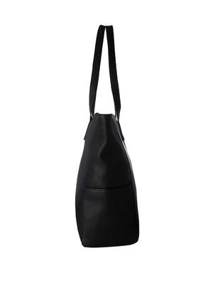 black leatherette (pu) regular handbag - 16706910 - Standard Image - 4
