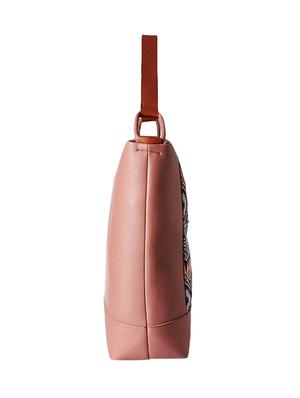 pink leatherette (pu) hobo handbag - 16706913 - Standard Image - 4