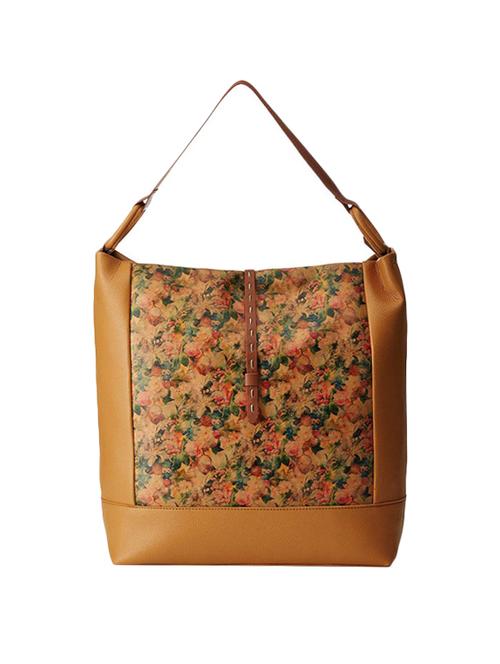brown leatherette (pu) hobo handbag - 16706917 - Standard Image - 1