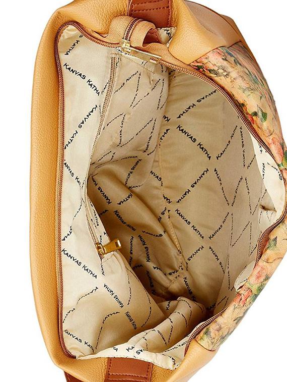 brown leatherette (pu) hobo handbag - 16706917 - Zoom Image - 3