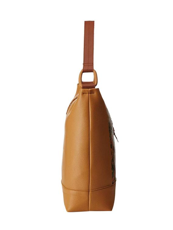 brown leatherette (pu) hobo handbag - 16706917 - Zoom Image - 4