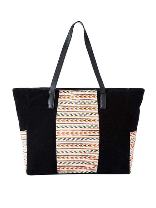 blue suede printed handbag - 16706918 - Standard Image - 1