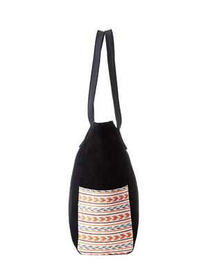 blue suede printed handbag - 16706918 - Standard Image - 4