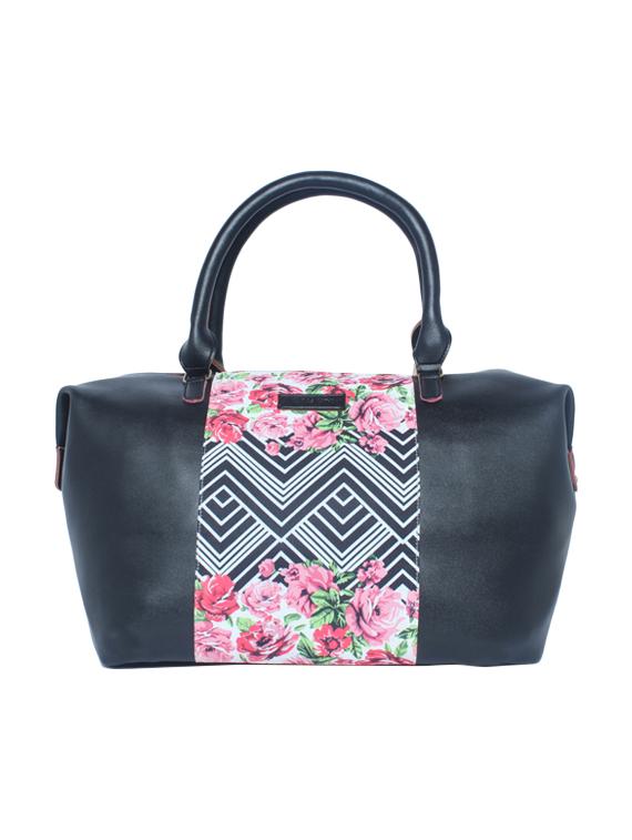 black leatherette (pu) regular handbag - 16706947 - Zoom Image - 1
