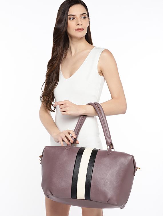 purple leatherette (pu) regular handbag - 16706965 - Zoom Image - 5