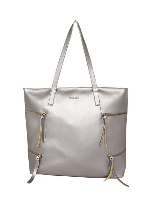 silver leatherette (pu) regular tote - 16707065 - Standard Image - 1