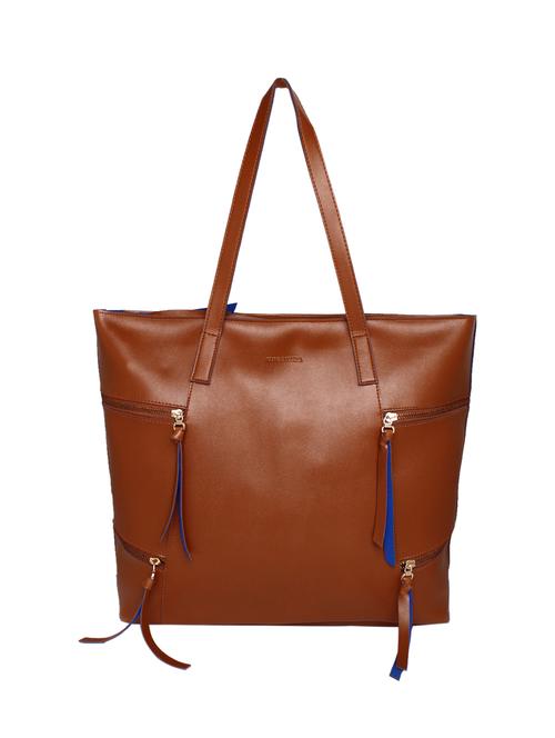 tan leatherette (pu) regular tote - 16707066 - Standard Image - 1