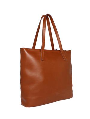 tan leatherette (pu) regular tote - 16707066 - Standard Image - 2