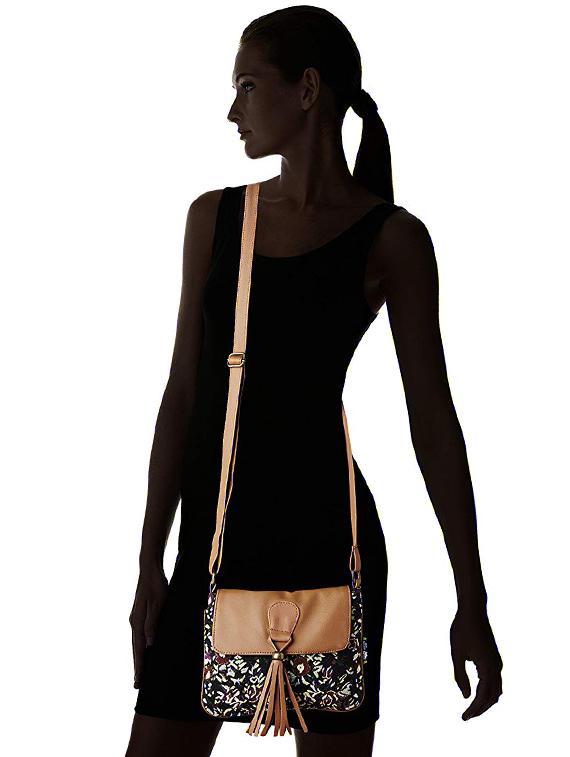 tan leather regular sling bag - 16707127 - Zoom Image - 5