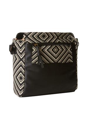 black leatherette (pu) regular sling bag - 16707137 - Standard Image - 2