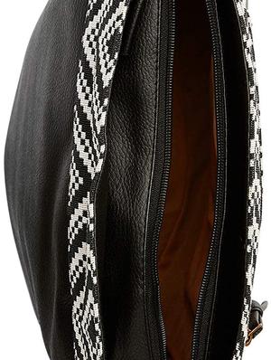 black leatherette (pu) regular sling bag - 16707137 - Standard Image - 3