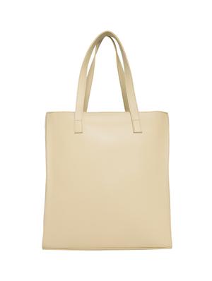 beige leatherette (pu) regular tote - 16707162 - Standard Image - 2
