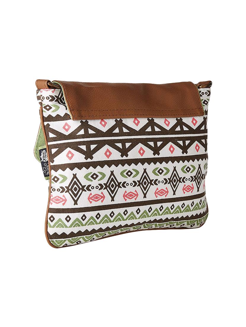 brown canvas regular sling bag - 16707194 - Zoom Image - 2