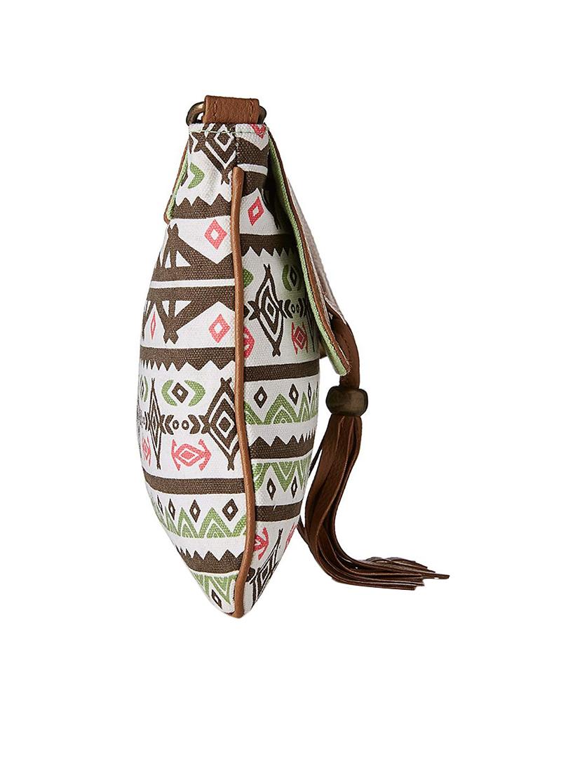 brown canvas regular sling bag - 16707194 - Zoom Image - 4