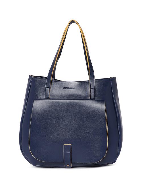 blue leatherette (pu) regular tote - 16707205 - Standard Image - 1