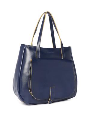 blue leatherette (pu) regular tote - 16707205 - Standard Image - 2