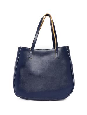 blue leatherette (pu) regular tote - 16707205 - Standard Image - 4