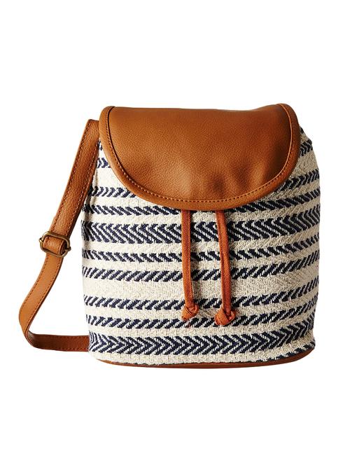 white leatherette (pu) regular sling bag - 16707320 - Very Small Image - 1