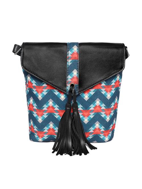 blue canvas regular sling bag - 16707334 - Standard Image - 1