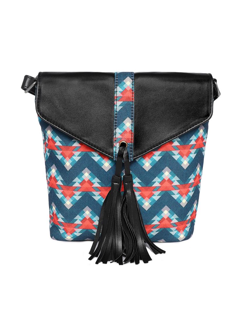 blue canvas regular sling bag - 16707334 - Zoom Image - 1