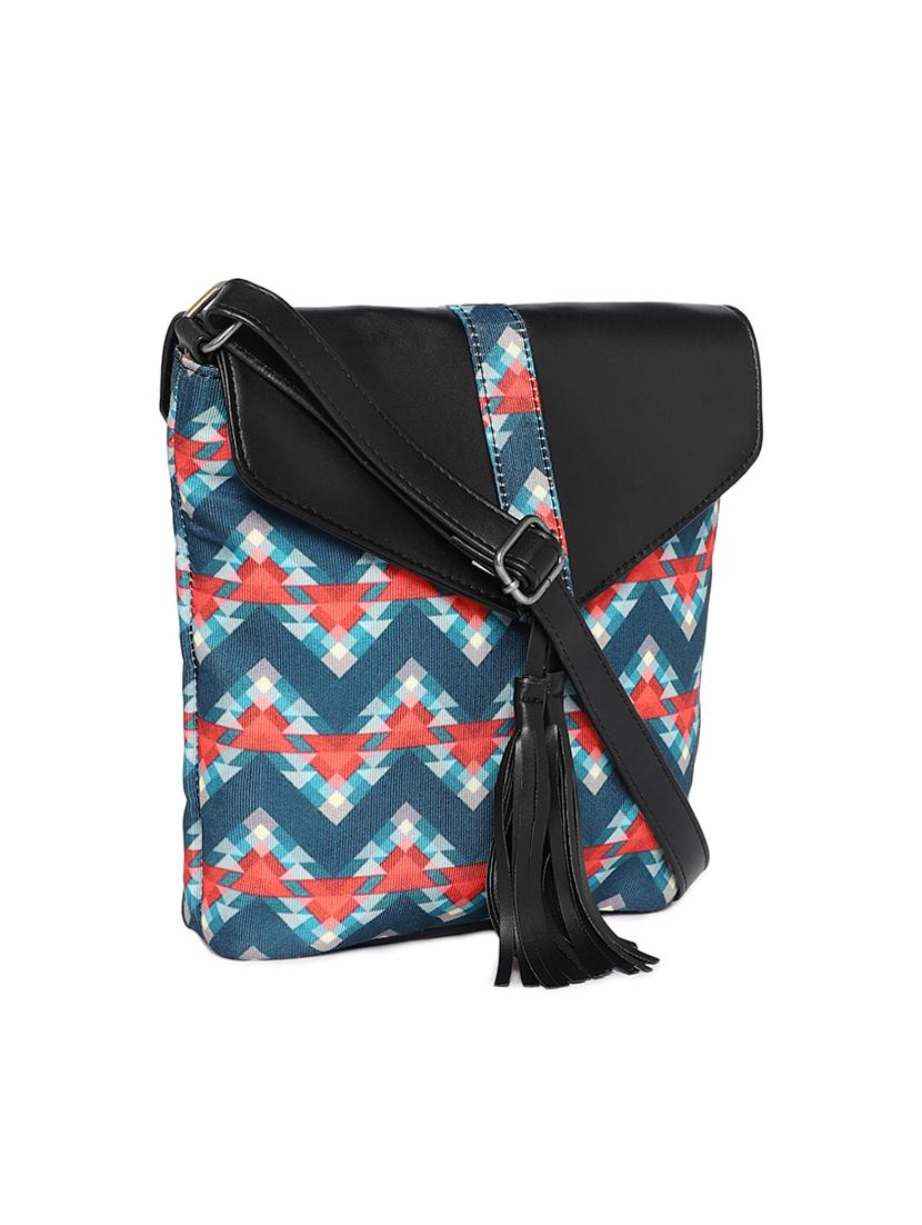 blue canvas regular sling bag - 16707334 - Zoom Image - 4