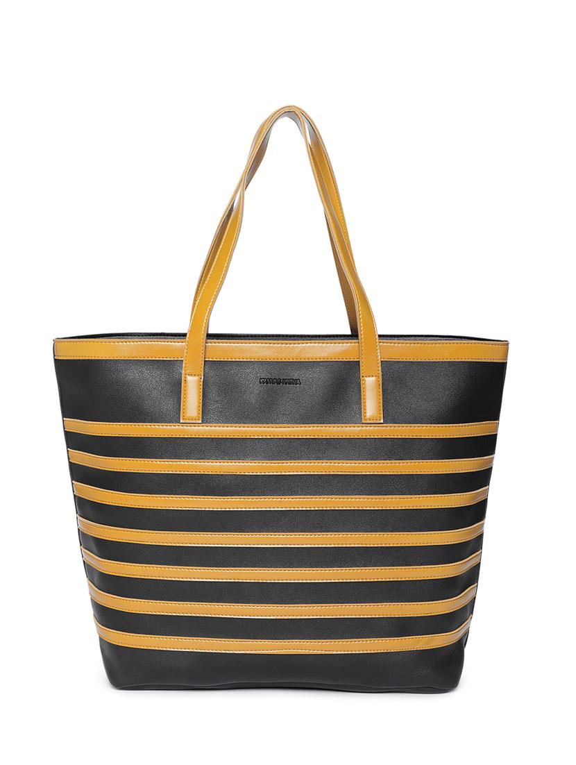 black leatherette regular tote - 16707360 - Zoom Image - 1