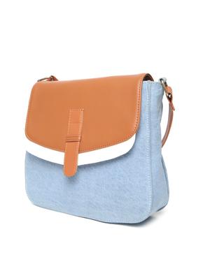 blue canvas regular sling bag - 16707370 - Standard Image - 4