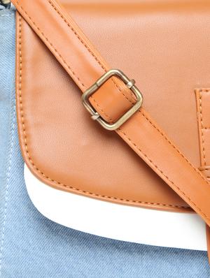blue canvas regular sling bag - 16707370 - Standard Image - 5