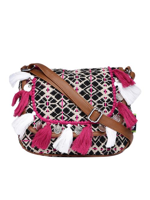 multi colored cotton regular sling bag - 16707391 - Standard Image - 1
