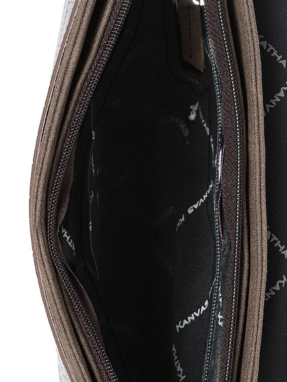 brown leatherette (pu) regular sling bag - 16707464 - Zoom Image - 3