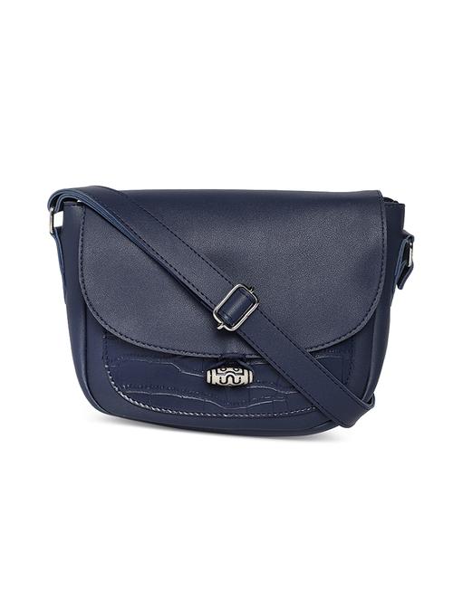 blue leatherette (pu) regular sling bag - 16707465 - Standard Image - 1