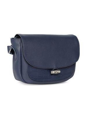 blue leatherette (pu) regular sling bag - 16707465 - Standard Image - 4