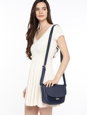 blue leatherette (pu) regular sling bag - 16707465 - Standard Image - 5