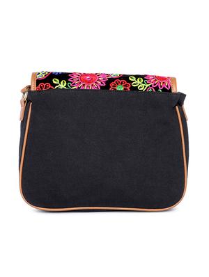 black canvas regular sling bag - 16707497 - Standard Image - 2