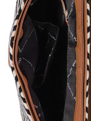 black cotton regular sling bag - 16707502 - Standard Image - 3
