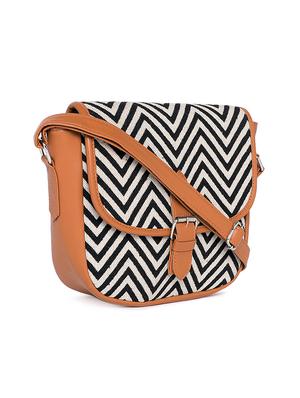 black cotton regular sling bag - 16707502 - Standard Image - 4