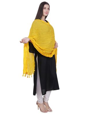 solid crinkled dupatta - 16707524 - Standard Image - 2