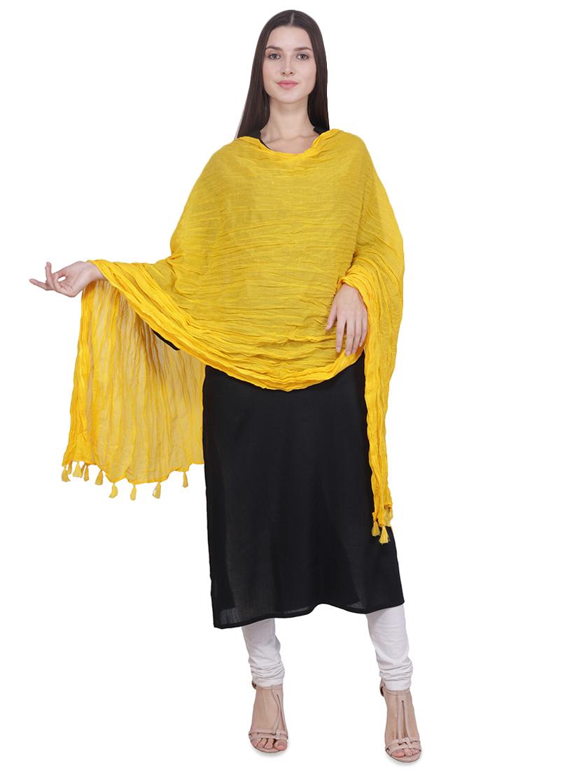 solid crinkled dupatta - 16707524 - Zoom Image - 1