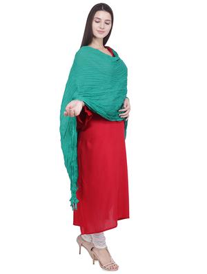 solid crinkled dupatta - 16707531 - Standard Image - 2