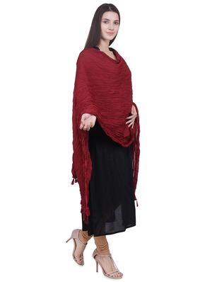 solid crinkled dupatta - 16707533 - Standard Image - 2
