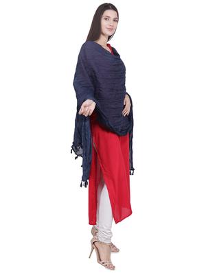 solid crinkled dupatta - 16707535 - Standard Image - 2