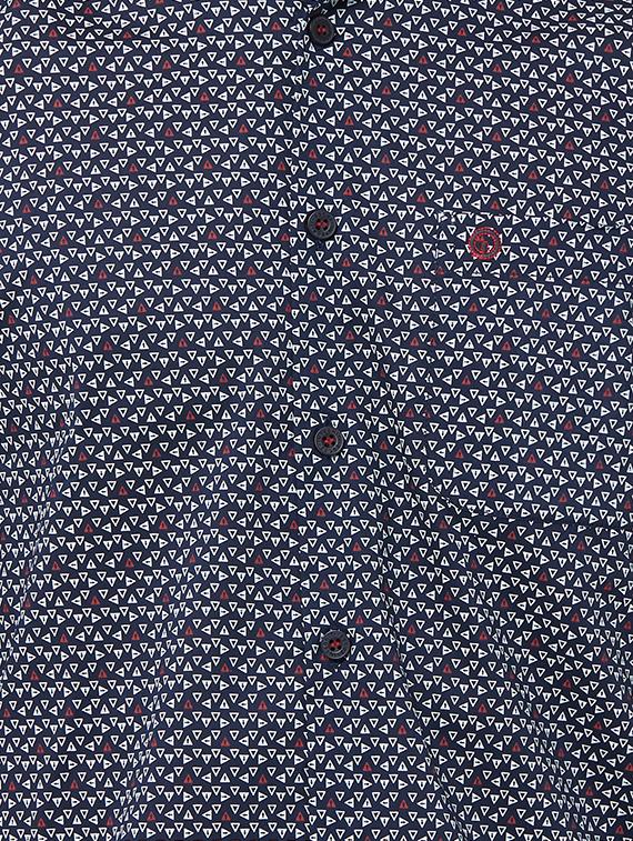 navy blue printed casual shirt - 16707705 - Zoom Image - 5