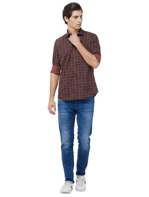 brown checkered casual shirt - 16707725 - Standard Image - 4