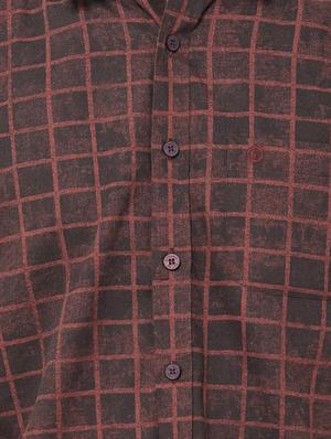 brown checkered casual shirt - 16707725 - Standard Image - 5