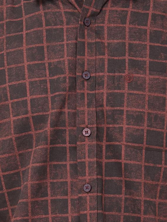 brown checkered casual shirt - 16707725 - Zoom Image - 5