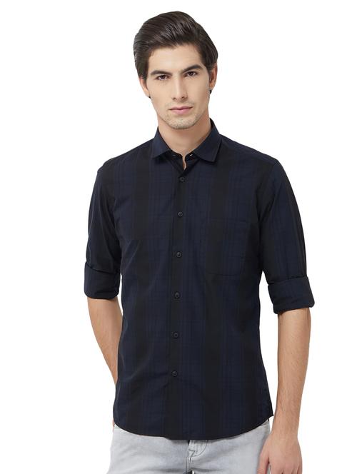 blue checkered casual shirt - 16707740 - Standard Image - 1