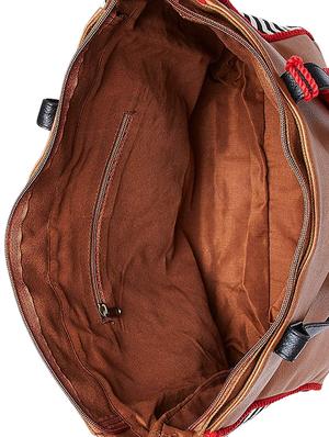 brown leatherette (pu) regular handbag - 16707815 - Standard Image - 3