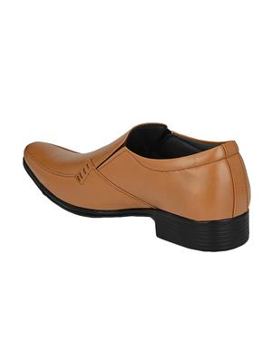 brown leatherette slip ons - 16707946 - Standard Image - 3
