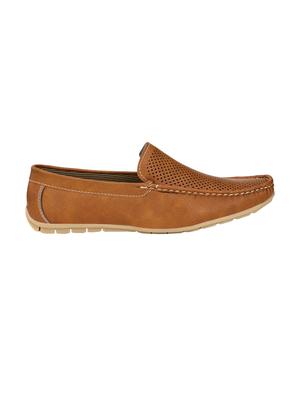 tan leatherette slip on loafers - 16707954 - Standard Image - 2
