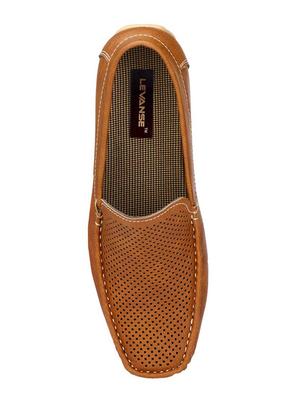 tan leatherette slip on loafers - 16707954 - Standard Image - 4